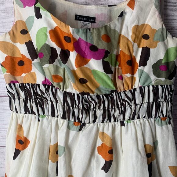 Y Apparel U.S.A. Sleeveless Sundress with Floral and Zebra Pattern Size Small - Picture 15 of 16